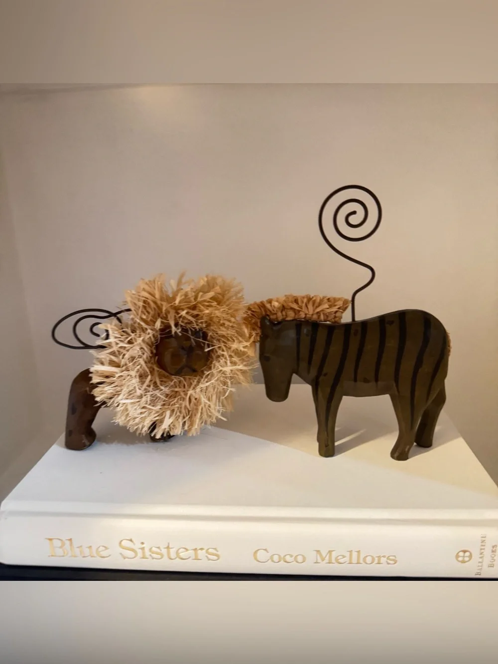 Zebra & Lion Photo/Postcard Holder Set